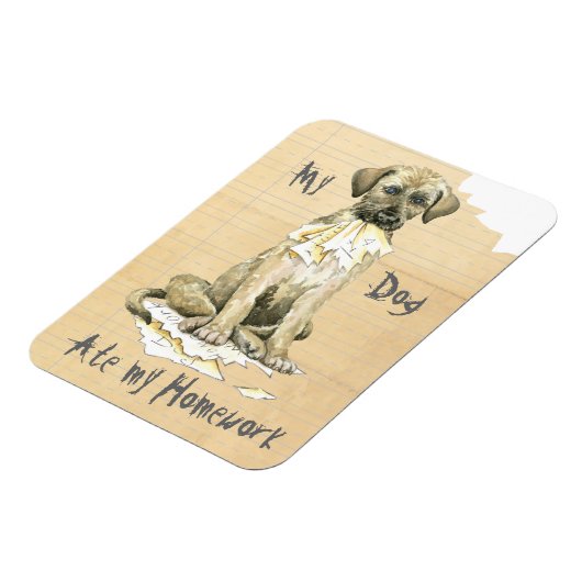 Mijn Ierse Wolfhound Ate mijn thuiswerk Magneet (Linkerzijde)