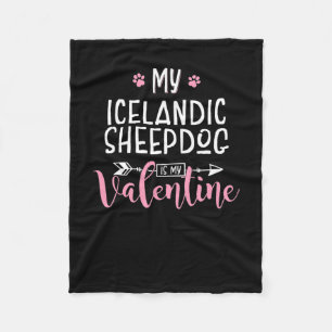 Mijn IJslandse herdershond is mijn Valentijn feest Fleece Deken