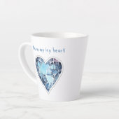 Mijn ijzige hart, gepersonaliseerd latte mok (Linkerhoek)