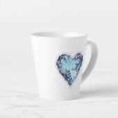 Mijn ijzige hart, gepersonaliseerd latte mok (Rechterhoek)