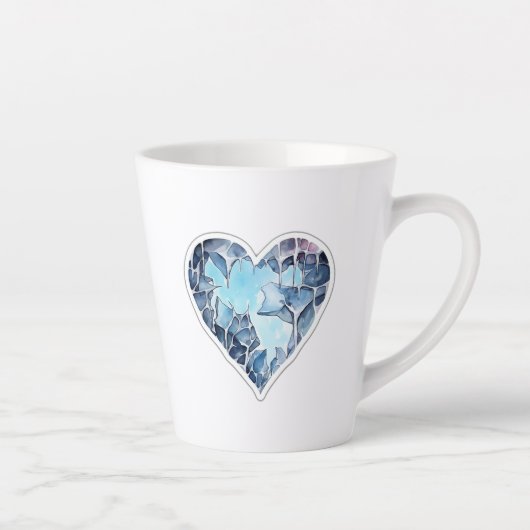 Mijn ijzige hart, gepersonaliseerd latte mok (Rechts)