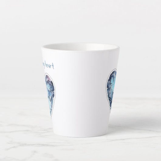 Mijn ijzige hart, gepersonaliseerd latte mok (Voorkant)