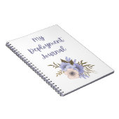 Mijn implementatiedagen met Paarse en roze bloemen Notitieboek (Rechterzijde)