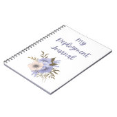 Mijn implementatiedagen met Paarse en roze bloemen Notitieboek (Linkerzijde)