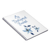 Mijn implementatieoverzicht met blauwe bloemen notitieboek (Rechterzijde)