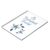 Mijn implementatieoverzicht met blauwe bloemen notitieboek (Linkerzijde)