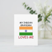 Mijn Indiase grootmoeder houdt van me Briefkaart (Staand voorkant)
