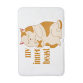 Mijn innerlijke beest luie dikke kat motivatie cit badmat (Voorkant Verticaal)