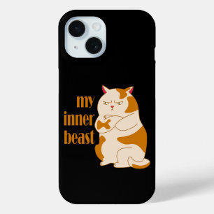 Mijn innerlijke beest luie dikke kat motivatie cit iPhone 15 case