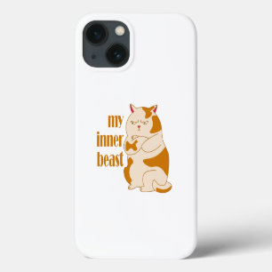 Mijn innerlijke beest luie dikke kat motivatie cit Case-Mate iPhone case