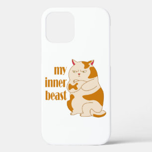 Mijn innerlijke beest luie dikke kat motivatie cit Case-Mate iPhone case