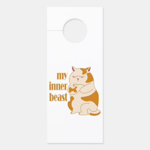 Mijn innerlijke beest luie dikke kat motivatie cit deurhanger