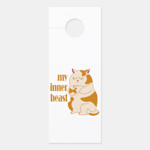 Mijn innerlijke beest luie dikke kat motivatie cit deurhanger