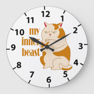 Mijn innerlijke beest luie dikke kat motivatie cit grote klok