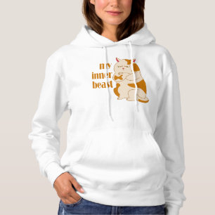 Mijn innerlijke beest luie dikke kat motivatie cit hoodie