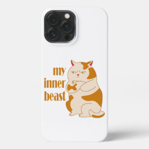 Mijn innerlijke beest luie dikke kat motivatie cit iPhone 13 pro max hoesje