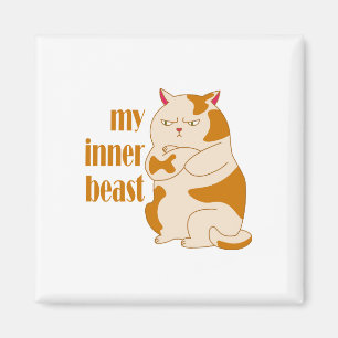 Mijn innerlijke beest luie dikke kat motivatie cit magneet