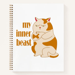Mijn innerlijke beest luie dikke kat motivatie cit notitieboek