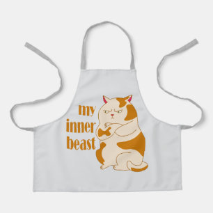 Mijn innerlijke beest luie dikke kat motivatie cit schort