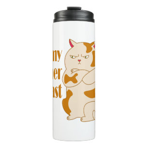 Mijn innerlijke beest luie dikke kat motivatie cit thermosbeker