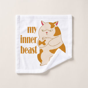 Mijn innerlijke beest luie dikke kat motivatie cit washandje