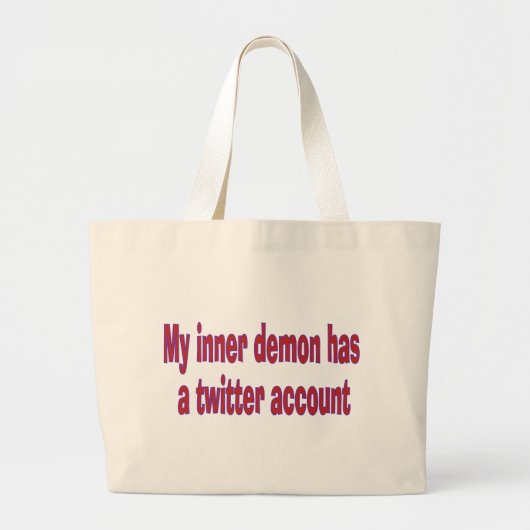 Mijn innerlijke demon grote canvas tas (Voorkant)