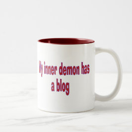 Mijn innerlijke demon heeft een blog tweekleurige koffiemok