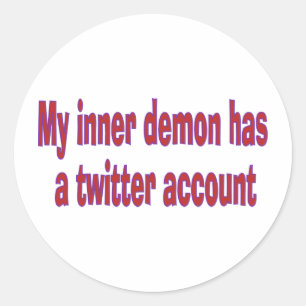 Mijn innerlijke demon ronde sticker