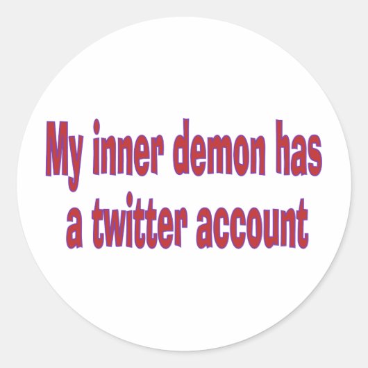 Mijn innerlijke demon ronde sticker (Voorkant)