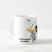 Mijn innerlijke eclips Celestiale Maan Lijnkunst o Koffiemok (Voorkant links)