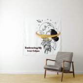 Mijn innerlijke eclips Celestiale Maan Lijnkunst o Wandkleed (In situ)
