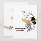Mijn innerlijke eclips omarmen Celestial Moon Lijn Kaart (Voorkant / Achterkant)