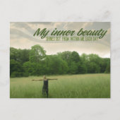 "Mijn innerlijke schoonheid" Motivatie Affirmatie Briefkaart (Voorkant)