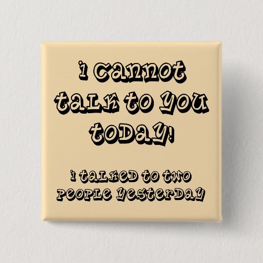 Mijn Introvert Limiet Grappige Knop Badge Pin Vierkante Button 5,1 Cm (Voorkant)