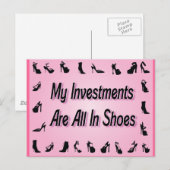 Mijn investeringen zijn allemaal in de schoenen ge briefkaart (Voorkant / Achterkant)