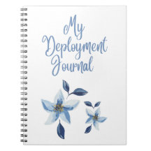 Mijn inzetdagboek met blauwe bloemen