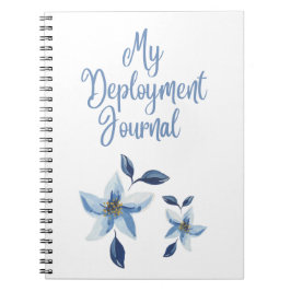Mijn inzetdagboek met blauwe bloemen notitieboek