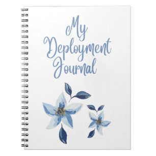 Mijn inzetdagboek met blauwe bloemen notitieboek