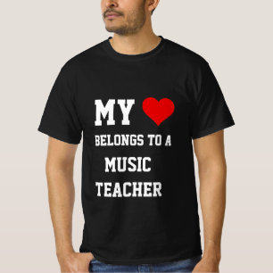Mijn is van een muziekleraar T-shirt