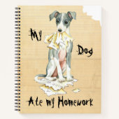 Mijn Italiaanse Greyhound Ate Mijn thuiswerk Notitieboek (Voorkant)