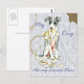 Mijn Italiaanse Greyhound Ate My Lesson Plan Briefkaart (Voorkant / Achterkant)