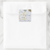 Mijn Italiaanse Greyhound Ate My Lesson Plan Vierkante Sticker (Tas)