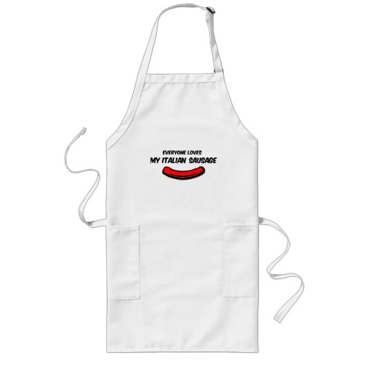 Mijn Italiaanse Sause Funny BBQ Apron Lang Schort (Voorkant)