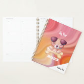 Mijn Jaar Cute Dog op Marmer met naam Planner (Display)