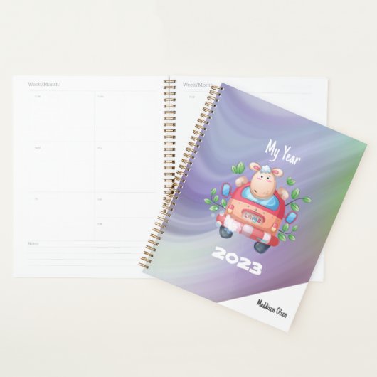 Mijn Jaar Schapen op Marmer met naam Planner (Display)