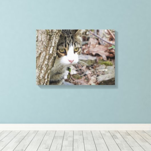 Mijn jachtkat canvas afdruk (Insitu (Houten vloer))