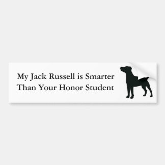 Mijn Jack Russell is slimmer dan je eerzame studen Bumpersticker