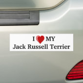 Mijn Jack Russell Terrier Dog Bumpersticker (Op auto)