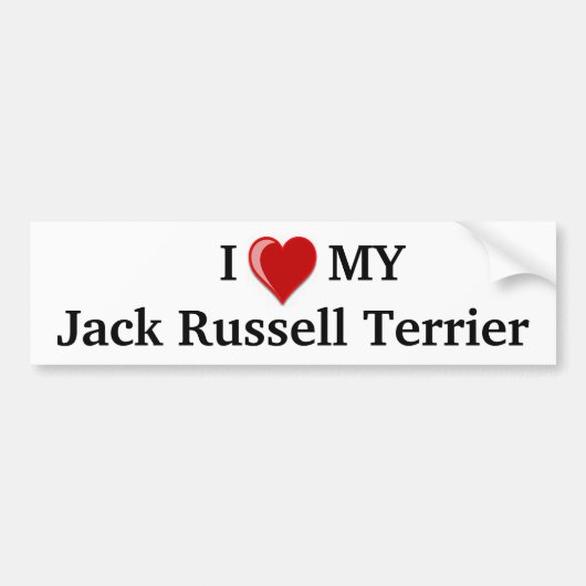 Mijn Jack Russell Terrier Dog Bumpersticker (Voorkant)