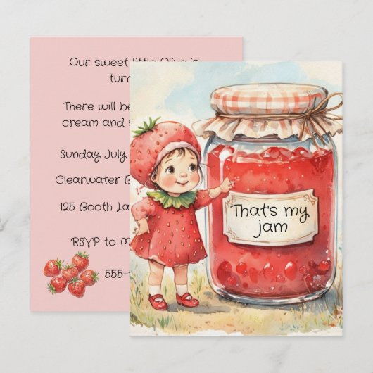 Mijn Jam Verjaardag Digitale Download Kaart (Voorkant / Achterkant)